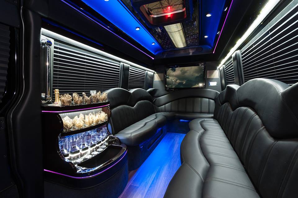 Party bus interior luxury