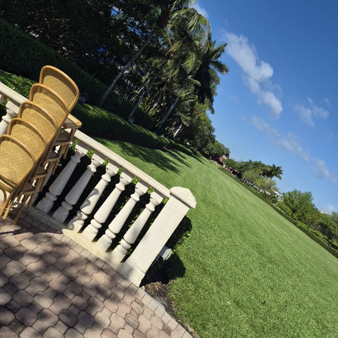 Stone balustrade — event grounds