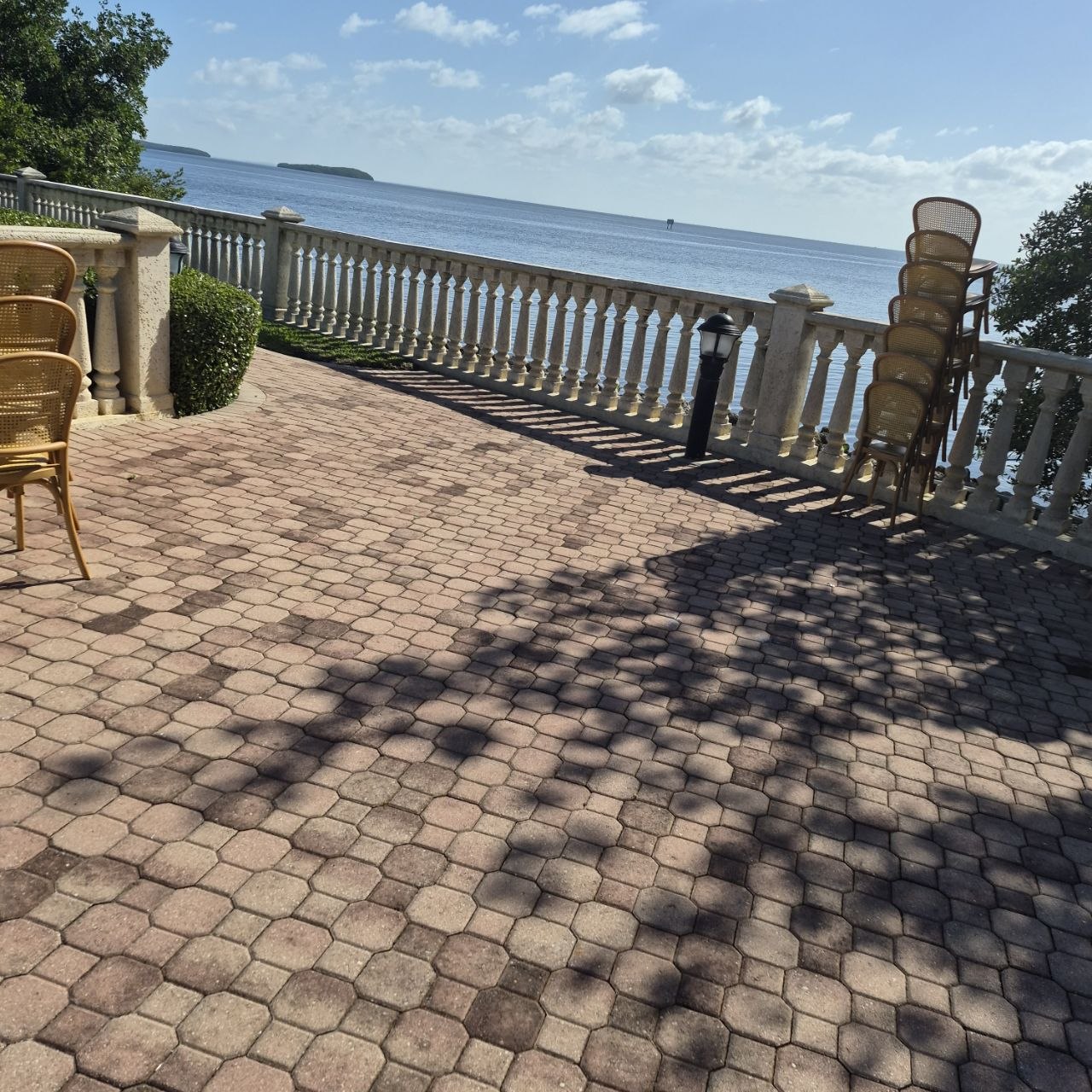 Terrace overlooking water — event venue