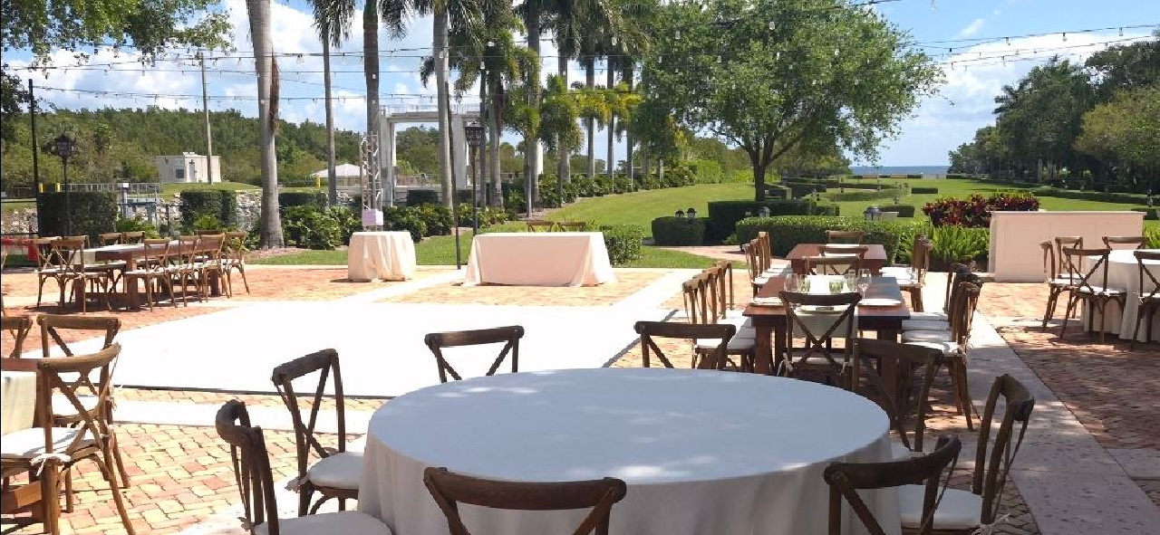 Reception overview — terrace setting